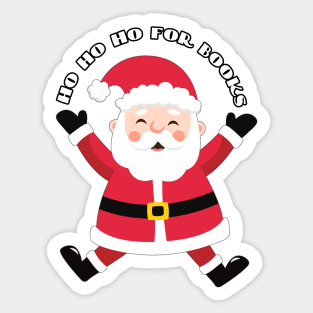 Santa Loves Books Sticker